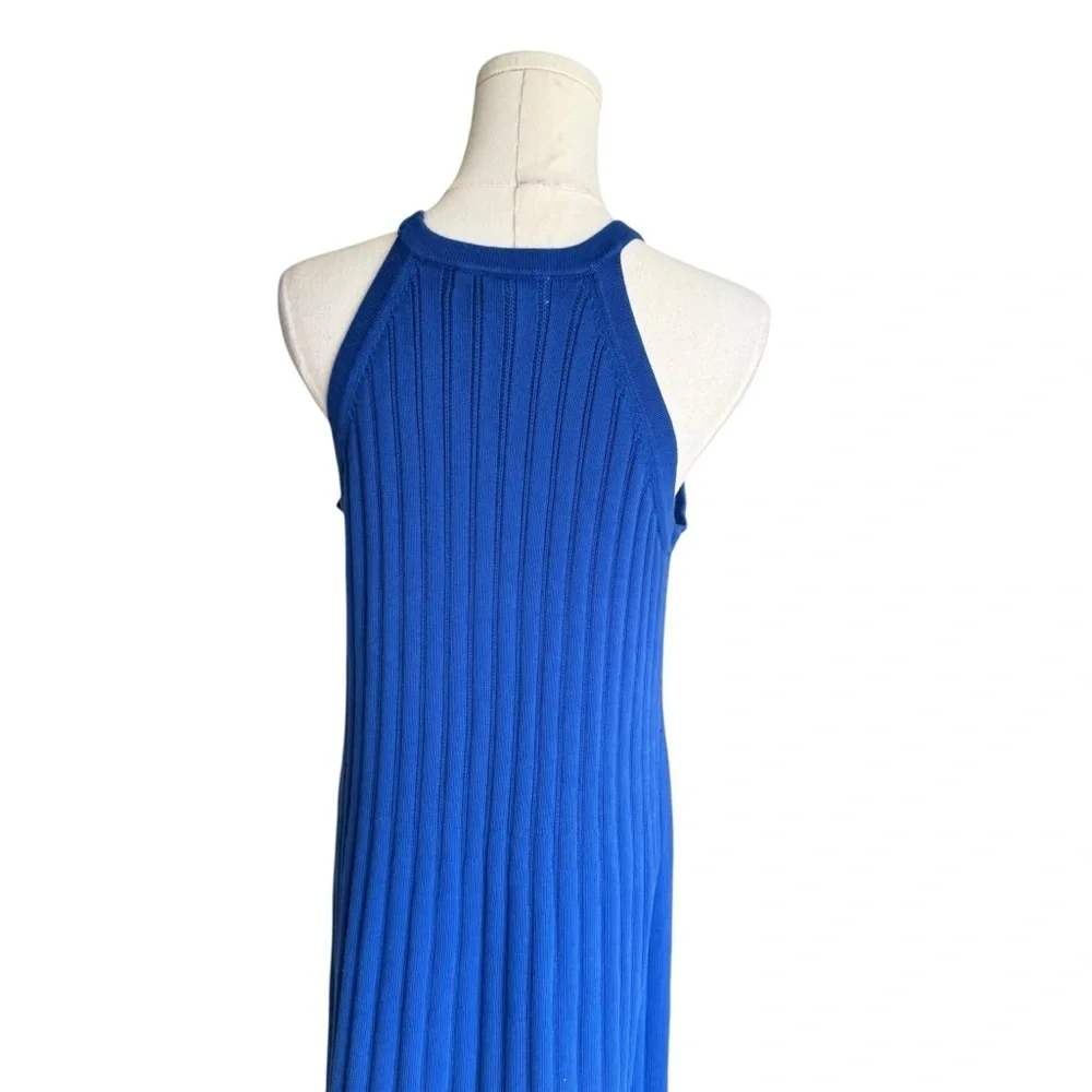 Boden - Ribbed Halter Midi Sweater Dress Cobalt Blue Sz 10